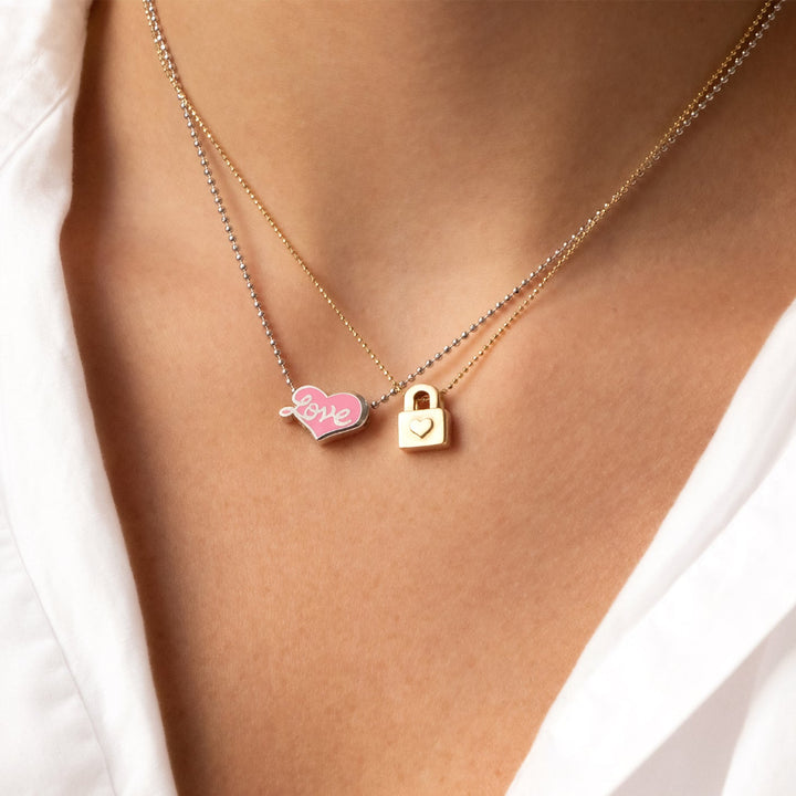 Alex Woo Princess Lock Charm Necklace