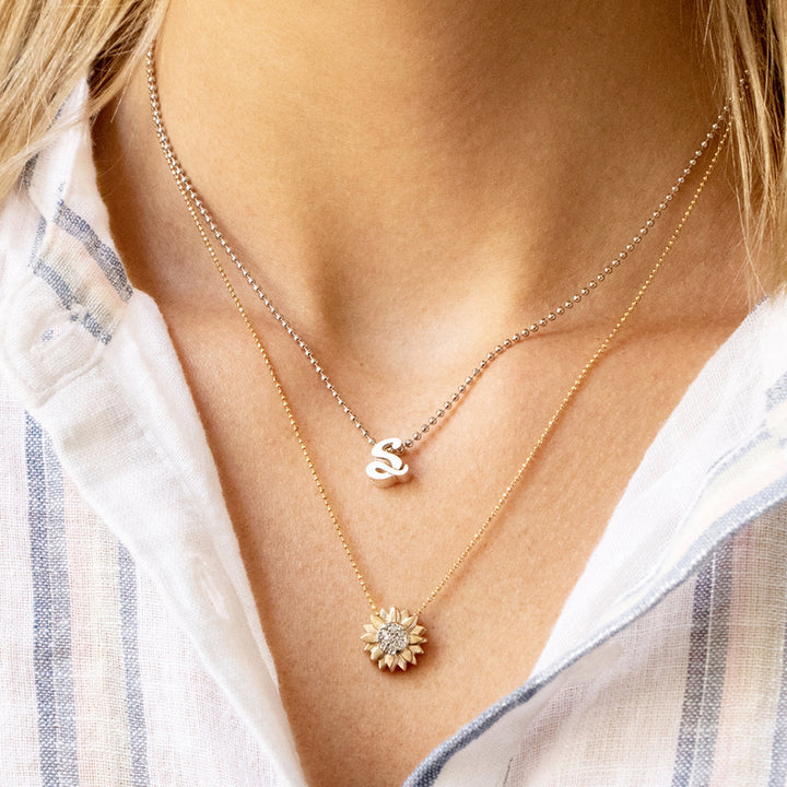 Alex Woo Autograph Letters (A-Z)  Initial Necklace