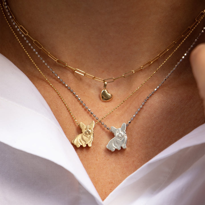Alex Woo Pet Corgi Charm Necklace