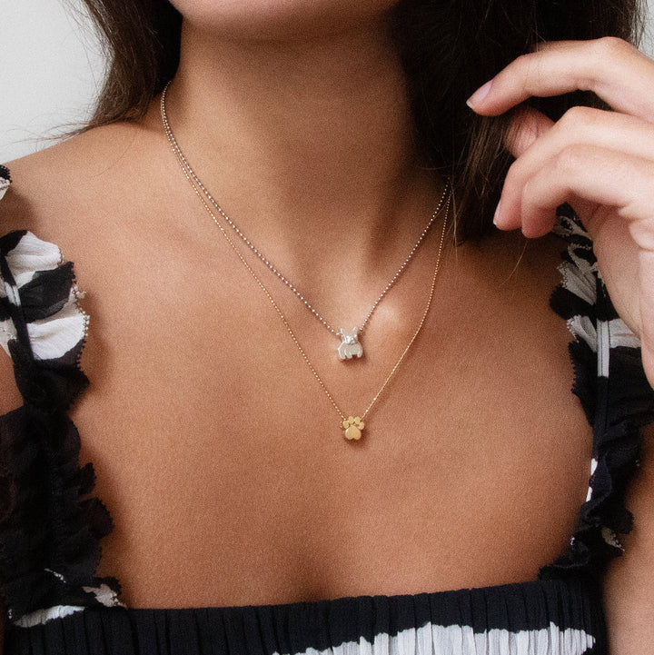 Alex Woo Pet Frenchie Charm Necklace