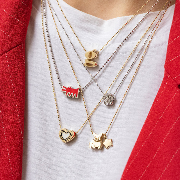 Alex Woo Pet Paw Charm Necklace