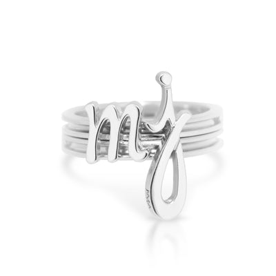 Alex woo Autograph Letters Scripted Custom Ring