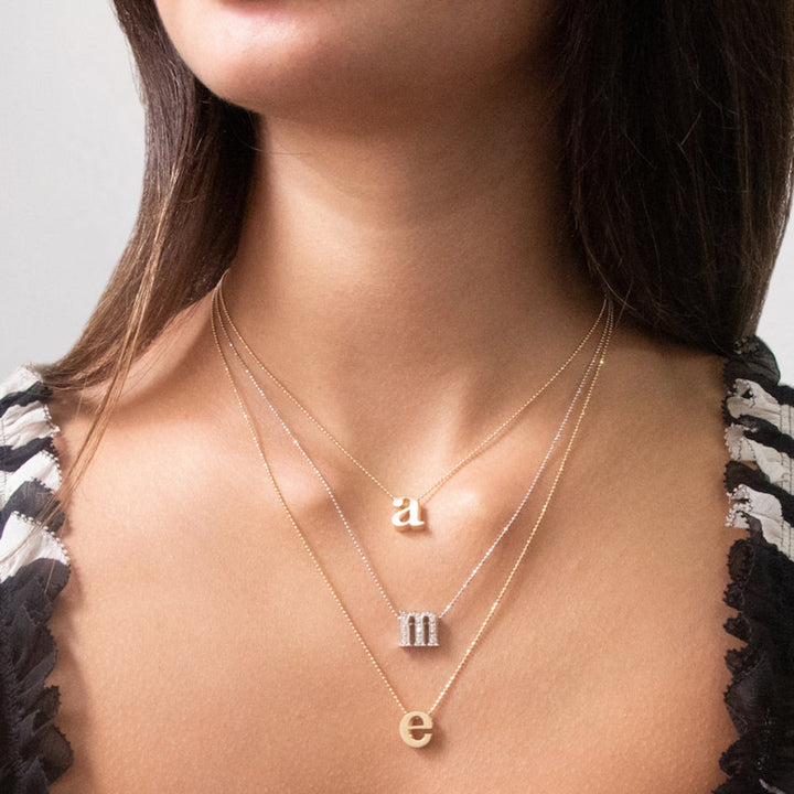 Alex Woo Letter M Initial Charm Necklace