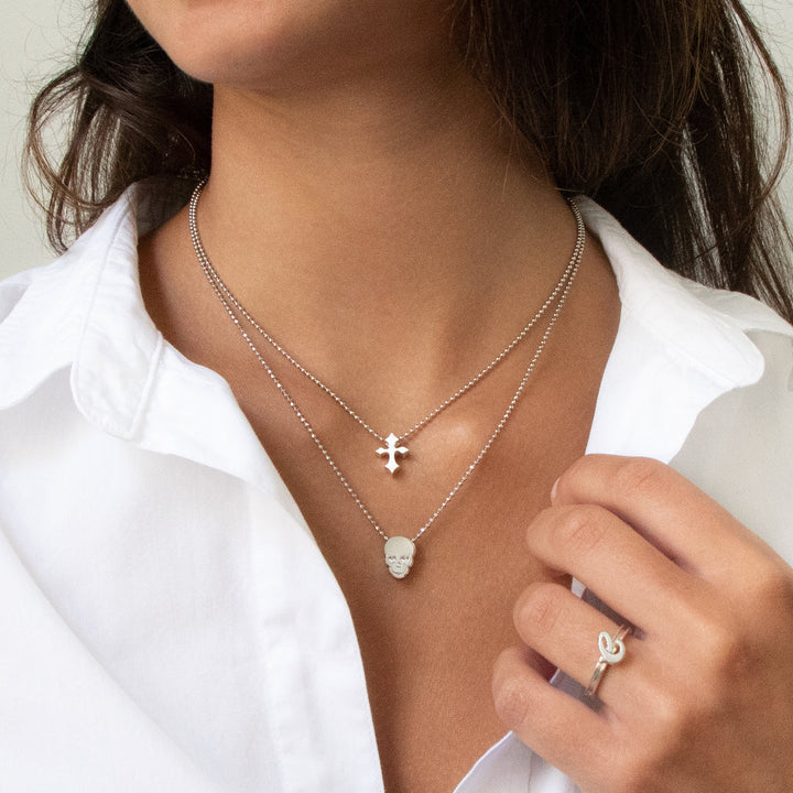 Alex Woo Rock Star Cross Charm Necklace