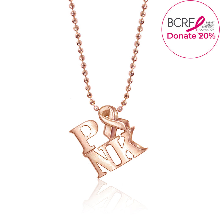 Alex Woo Activist PINK Ribbon Charm Necklace