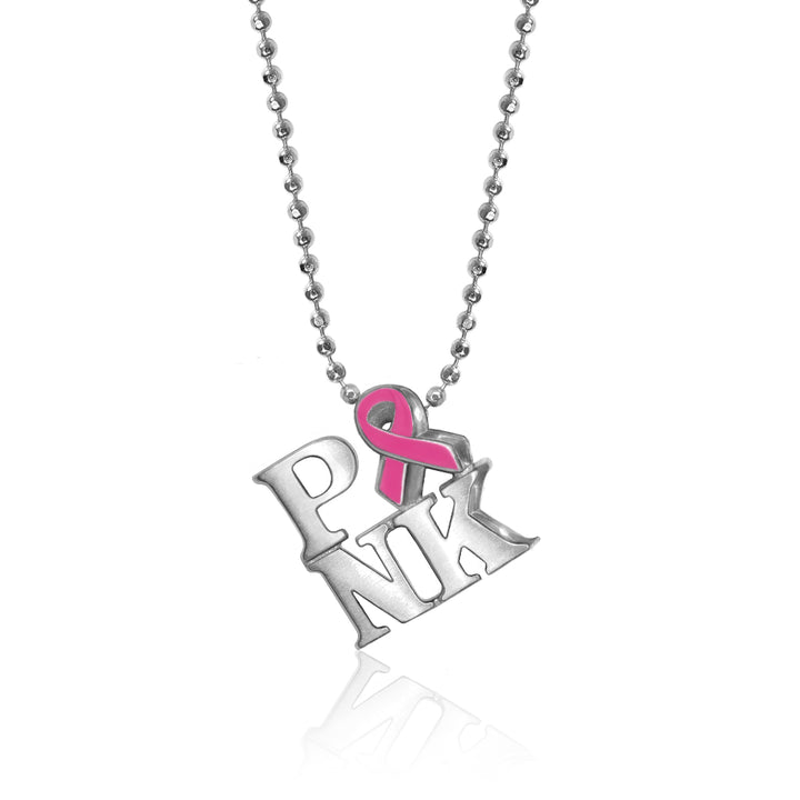 Alex Woo Activist PINK Ribbon Charm Necklace