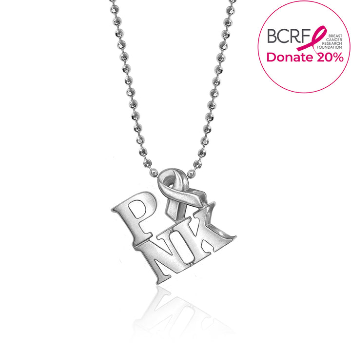 Alex Woo Activist PINK Ribbon Charm Necklace