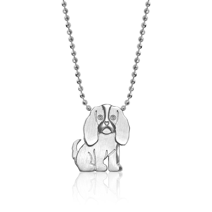 Alex Woo Pet Cavalier Charm Necklace