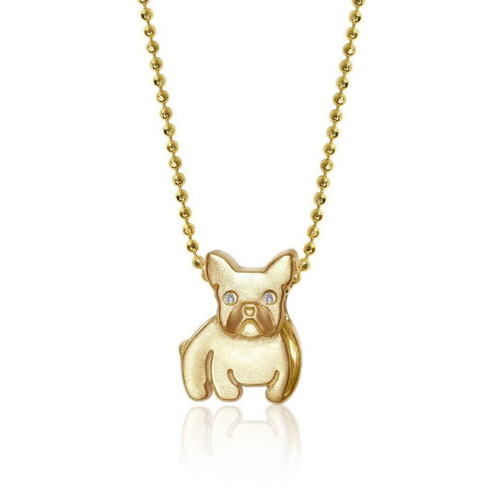 Alex Woo Pet Frenchie Charm Necklace