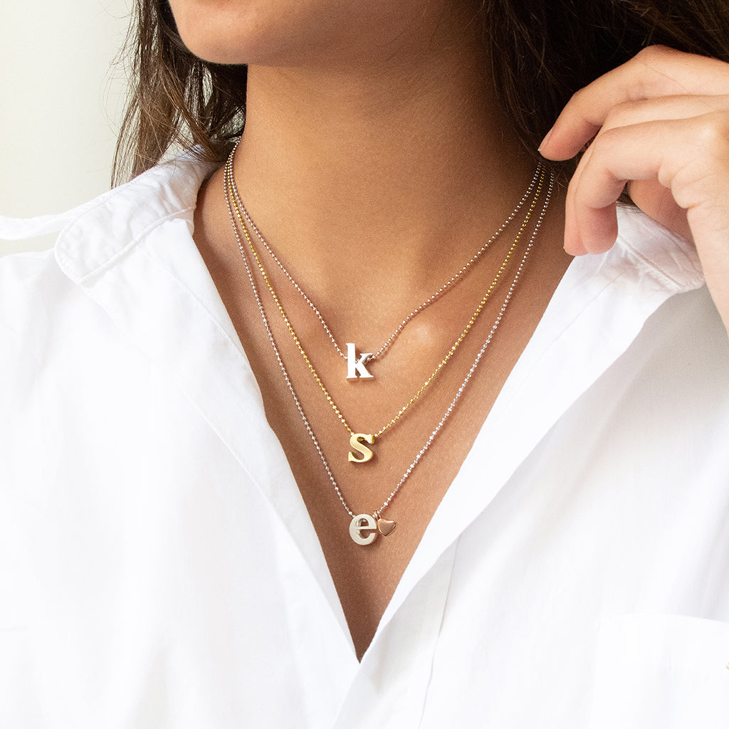 Alex Woo 14kt Yellow Gold Letter K initial Necklace