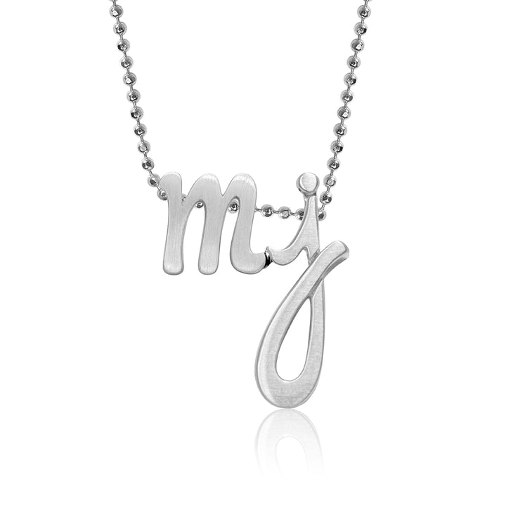 Alex Woo Custom Double Autograph Letters Charm Necklace