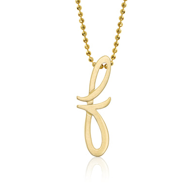 Alex Woo Autograph Letter f Scripted Initial Charm Necklace