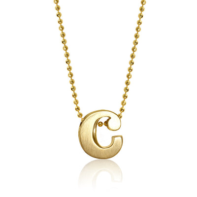 Alex Woo 14kt Yellow Gold Letter C initial Necklace