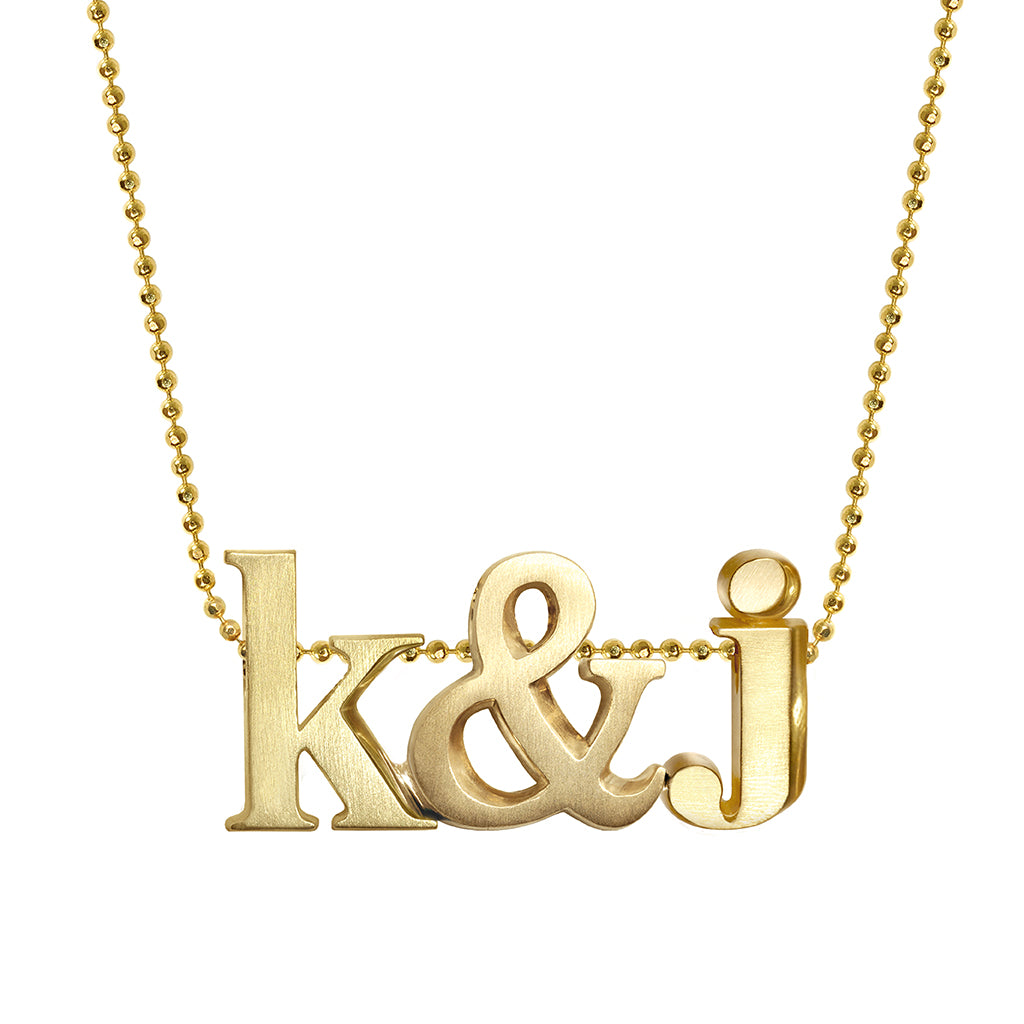 Alex Woo Custom Triple Letters Icons™ Charm Necklace