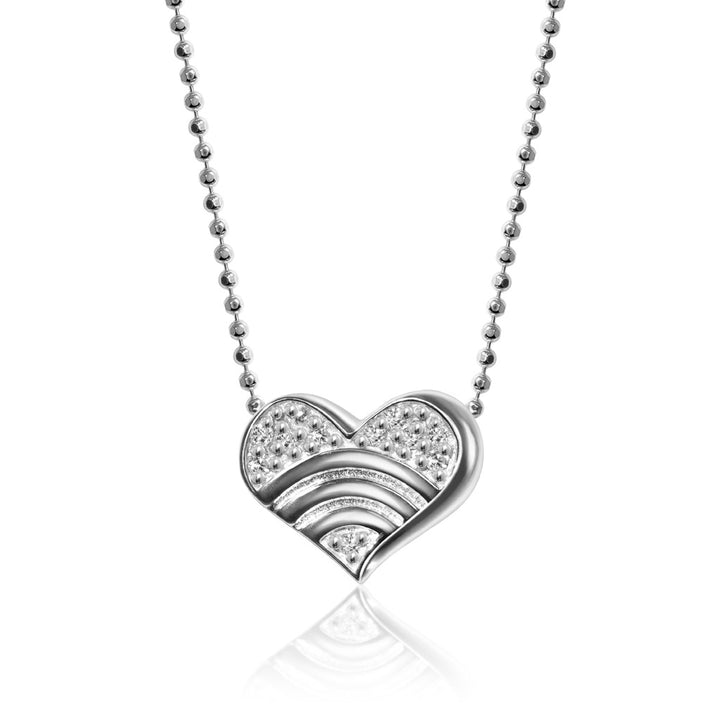 Alex Woo Luck Rainbow Heart Charm Necklace