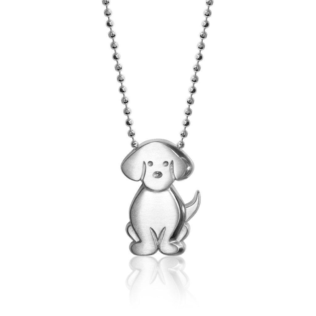 Sterling Silver Little Signs Dog Puppy Charm Pendant Necklace