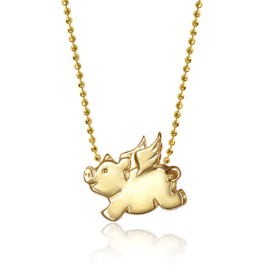 Alex Woo Zodiac Flying Pig Charm Necklace