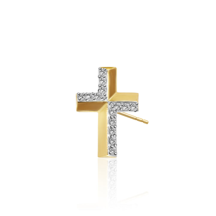 Mini X Cross Single Stud Earring