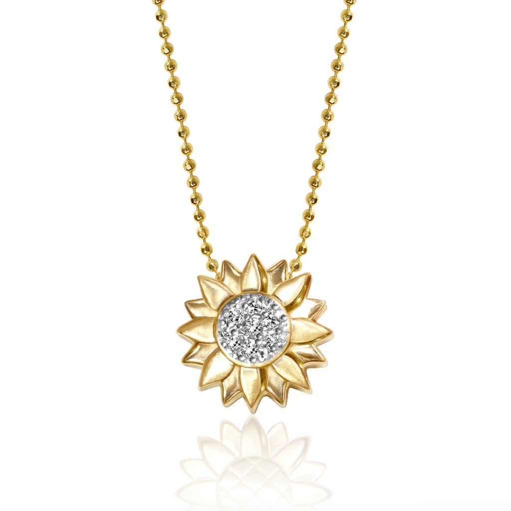 Alex Woo Seasons Sunflower Charm Necklace – Alex Woo Jewelry