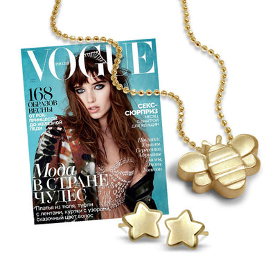 Vogue Russia - Little Seasons Bee and Mini Addition Star Earrings