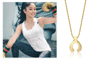 Lana Condor - Gold Luck Wishbone