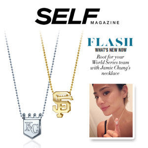 SELF Magazine - Root for your World Series Team with Jamie Chung's Necklace!