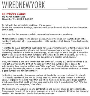 Fashion Wire Daily - Numbers Game
