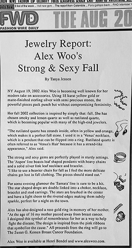 Fashion Wire Daily - Alex Woo's Strong & Sexy Fall