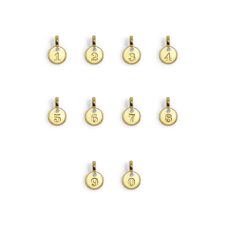 Alex Woo Mini Additions™ Numbers (0-9) Charm Necklace