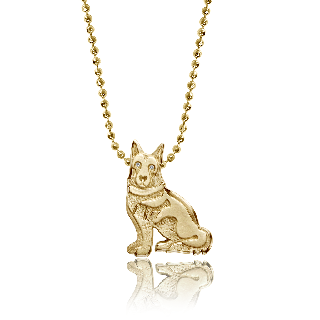 Alex Woo Pet German Shepherd Charm Necklace