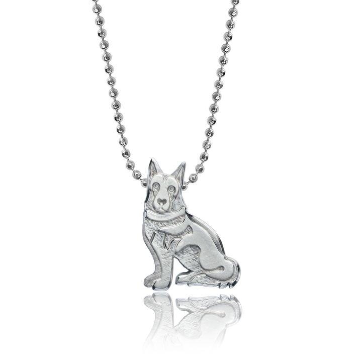 Alex Woo Pet German Shepherd Charm Necklace