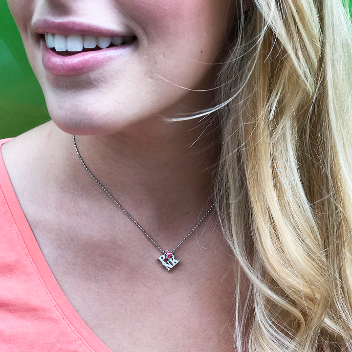 Alex Woo Activist PINK Ribbon Charm Necklace