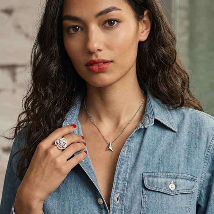 Alex Woo Compass Charm Necklace