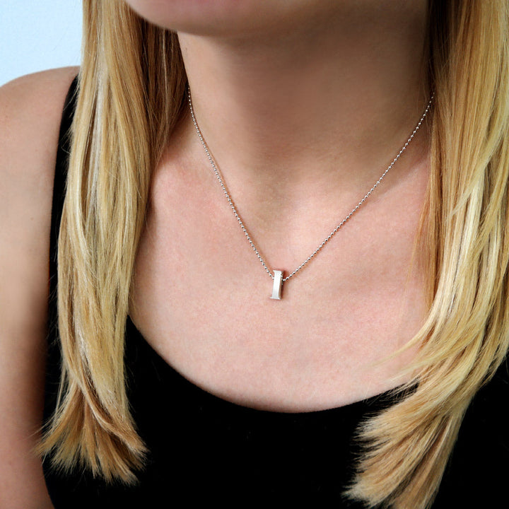 Alex Woo 14kt white Gold Diamond Letter Charm Necklace
