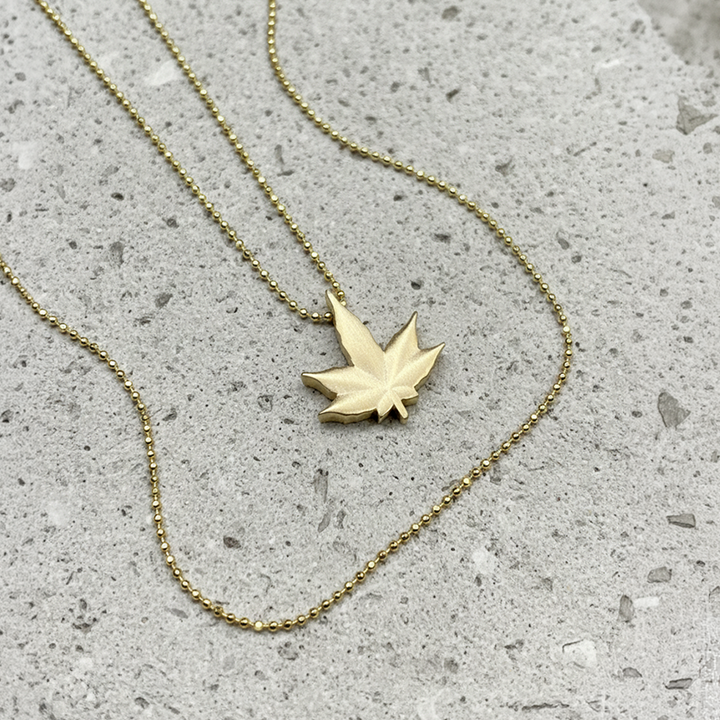 Alex Woo Cannabis Leaf Charm Necklace