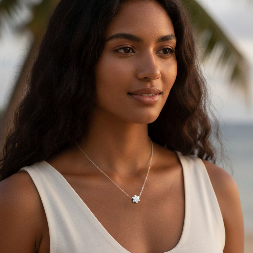 Alex Woo Island Bloom Charm Necklace