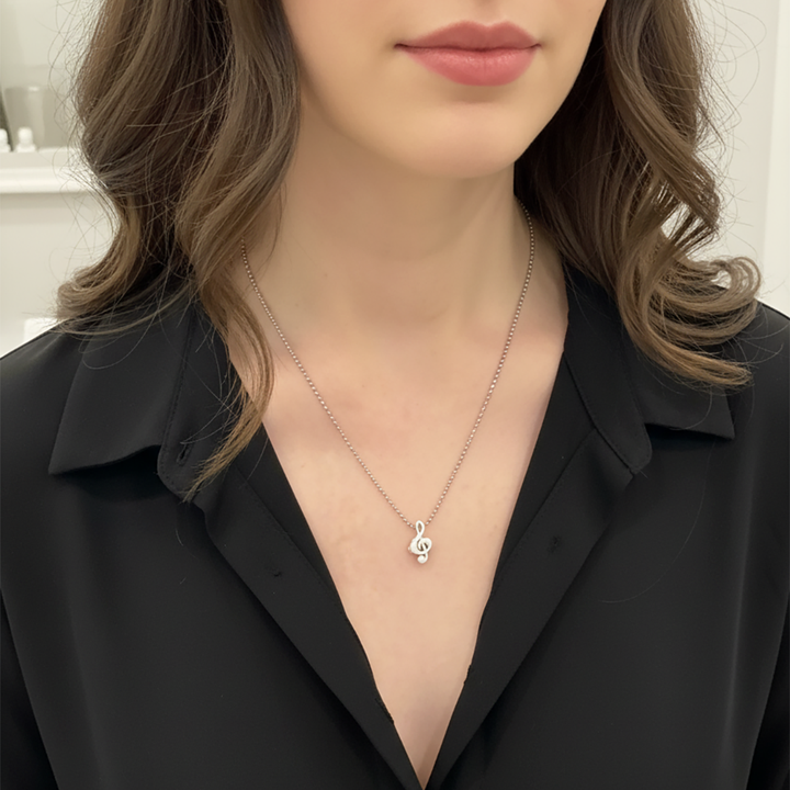 Alex Woo Treble Clef Music Charm Necklace