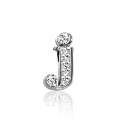Alex Woo 14kt white Gold Diamond Letter Charm Necklace