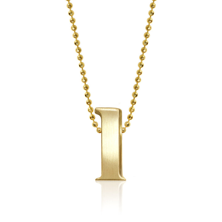 Alex Woo 14kt white Gold Diamond Letter Charm Necklace