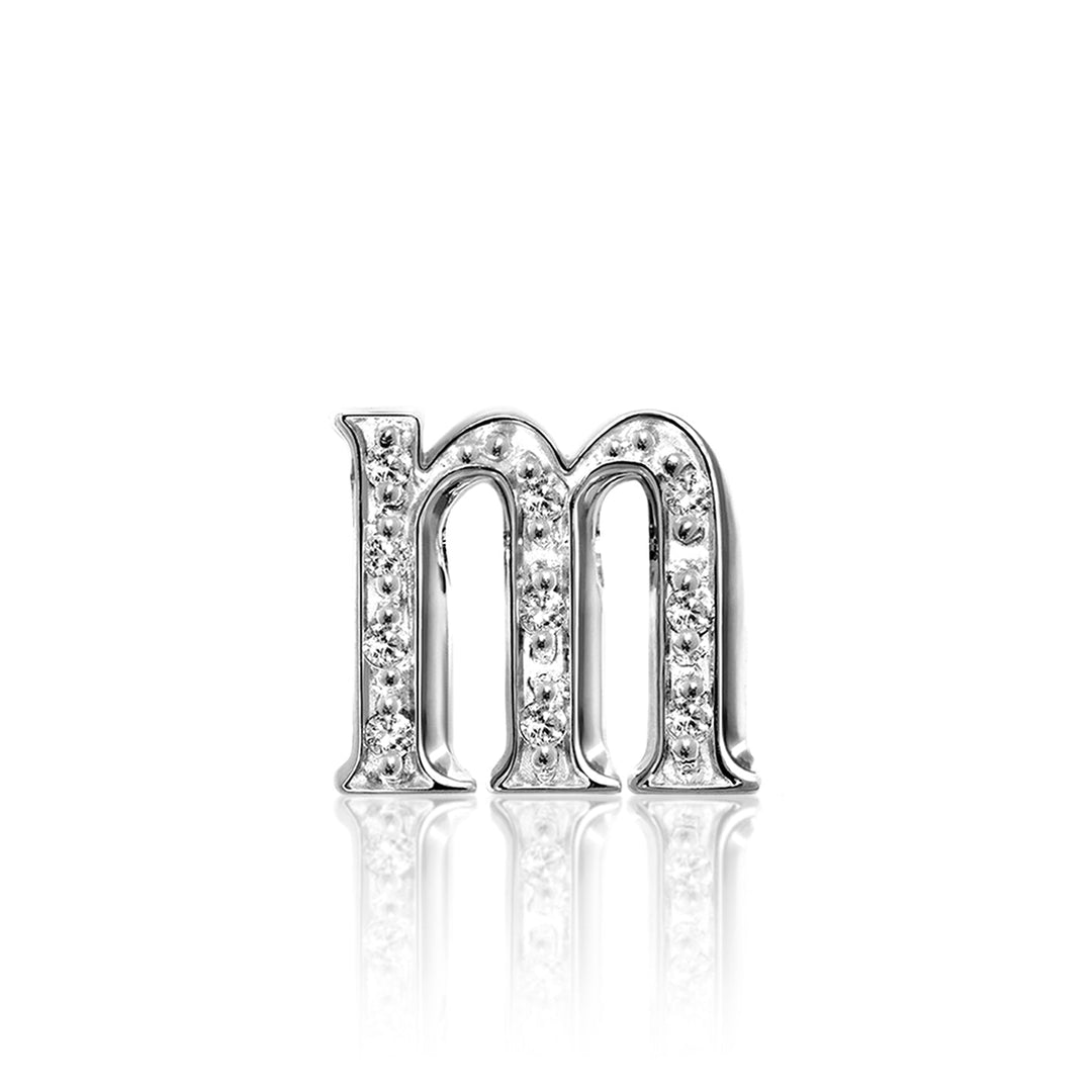 Alex Woo 14kt white Gold Diamond Letter Charm Necklace