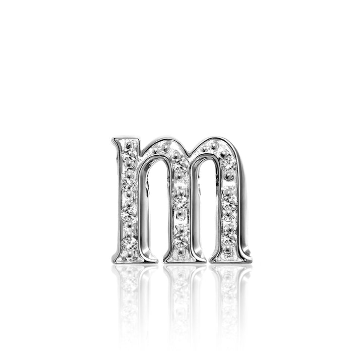Alex Woo 14kt white Gold Diamond Letter Charm Necklace