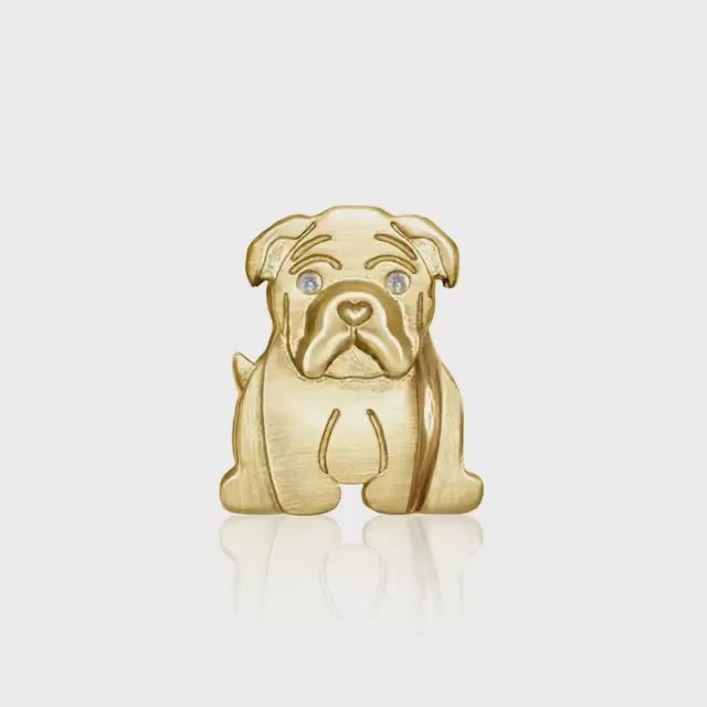 Alex Woo Pet Bulldog Charm Necklace