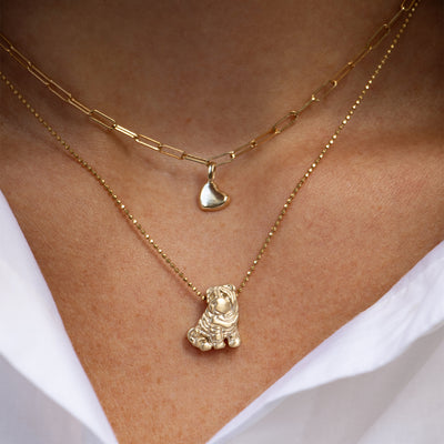 Alex Woo Pet Shar Pei Charm Necklace