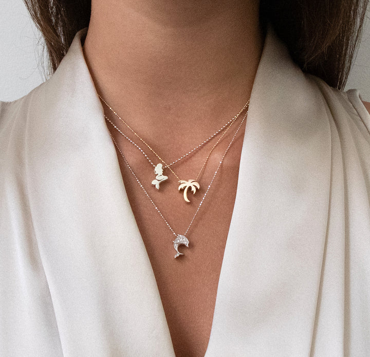 Alex Woo Cities Palm Tree Charm Necklace