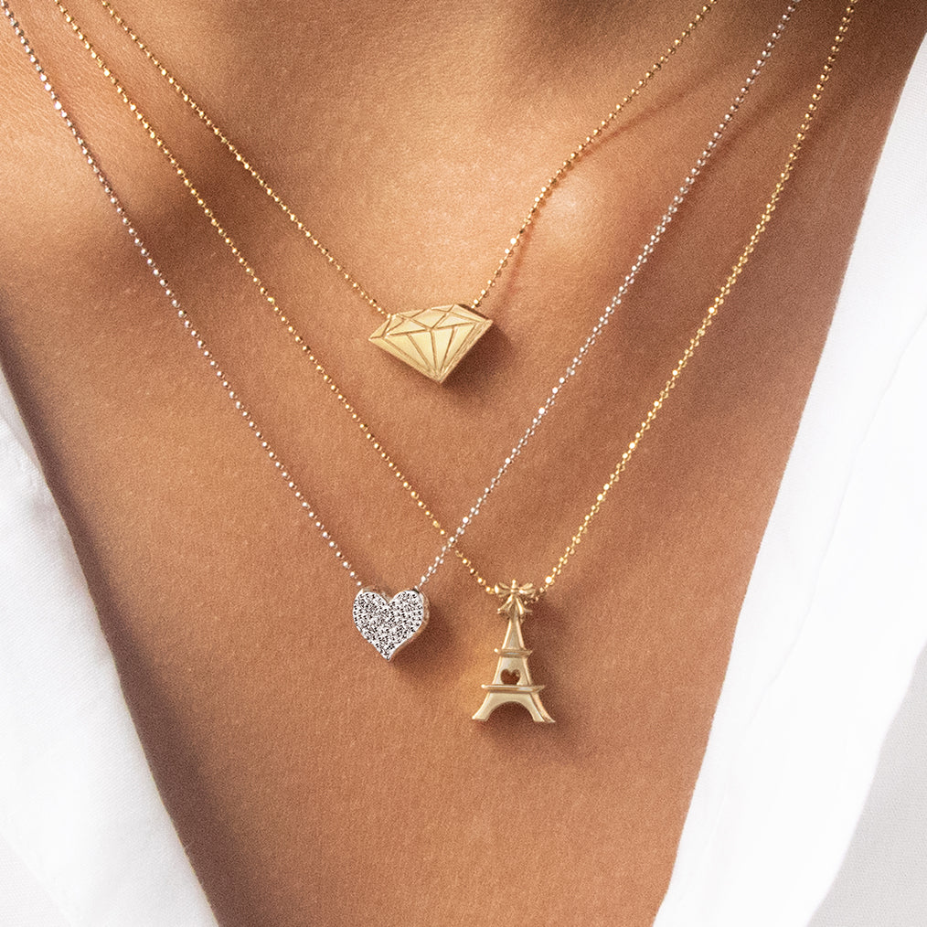 Alex Woo Cities Eiffel Tower Charm Necklace Alex Woo Jewelry