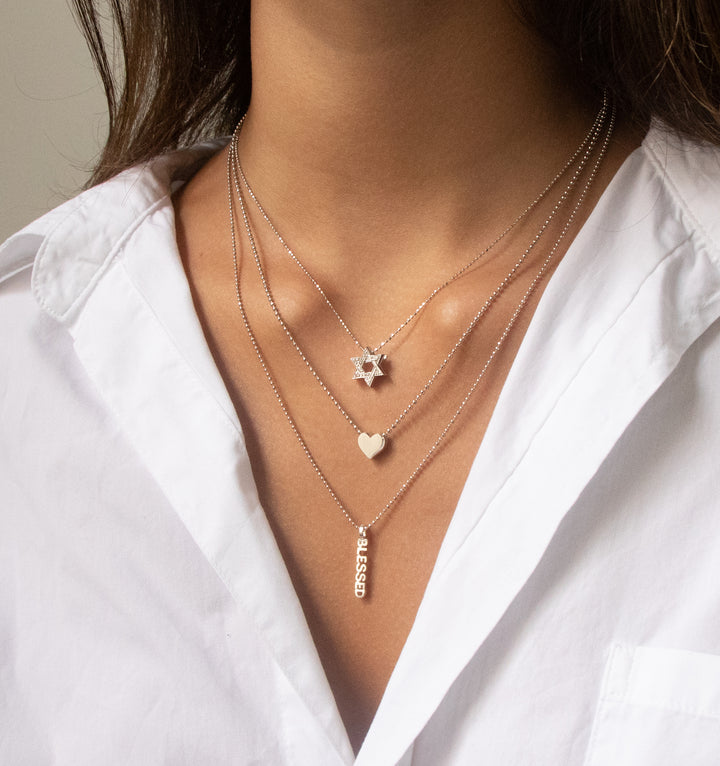 Alex Woo Faith Star of David Charm Necklace