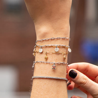 Mini Additions™ Holiday Paperclip Bracelet in Sterling Silver