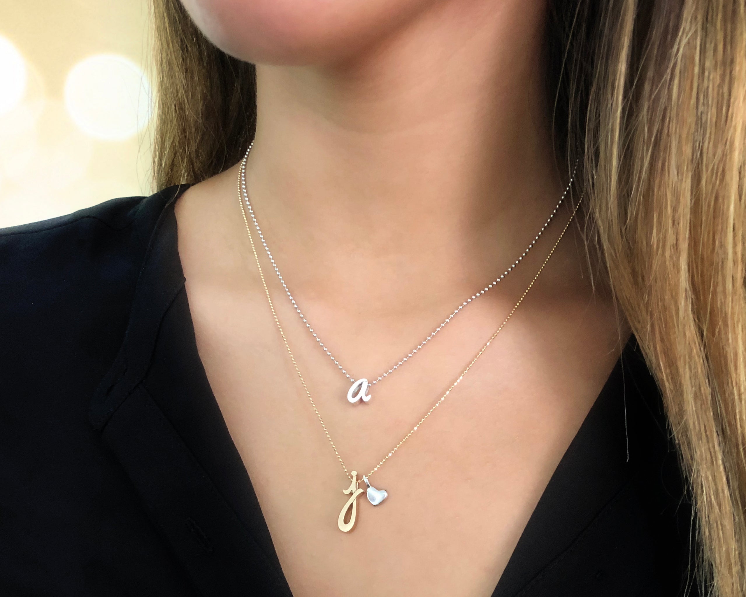 J charm for necklace on sale