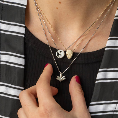 Alex Woo Weed Leaf Charm Necklace