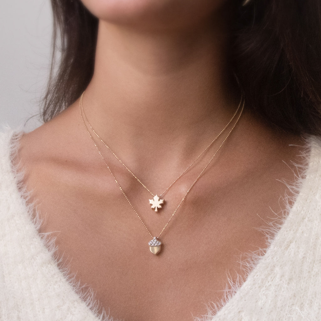 Alex Woo Seasons Acorn Charm Necklace – Alex Woo Jewelry